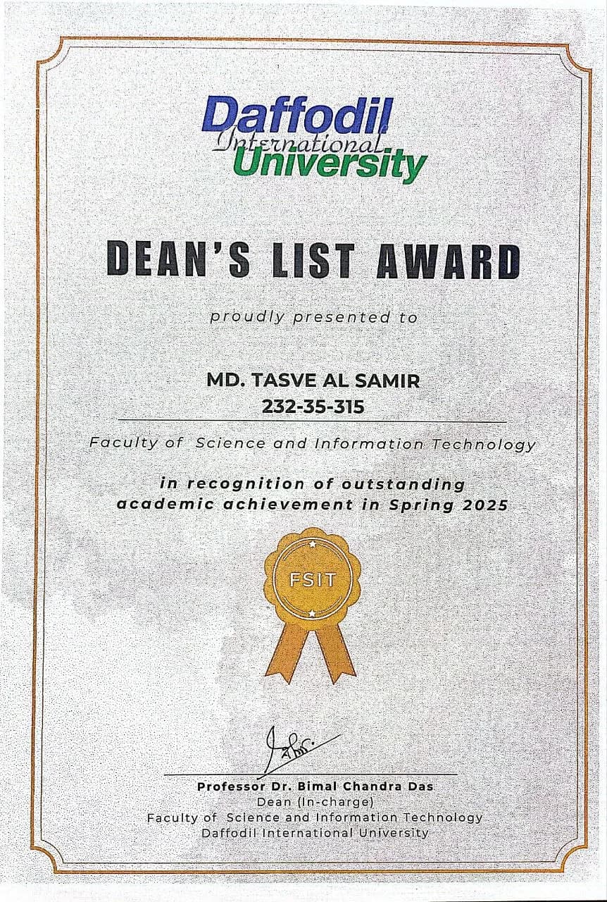 Dean Award Spring