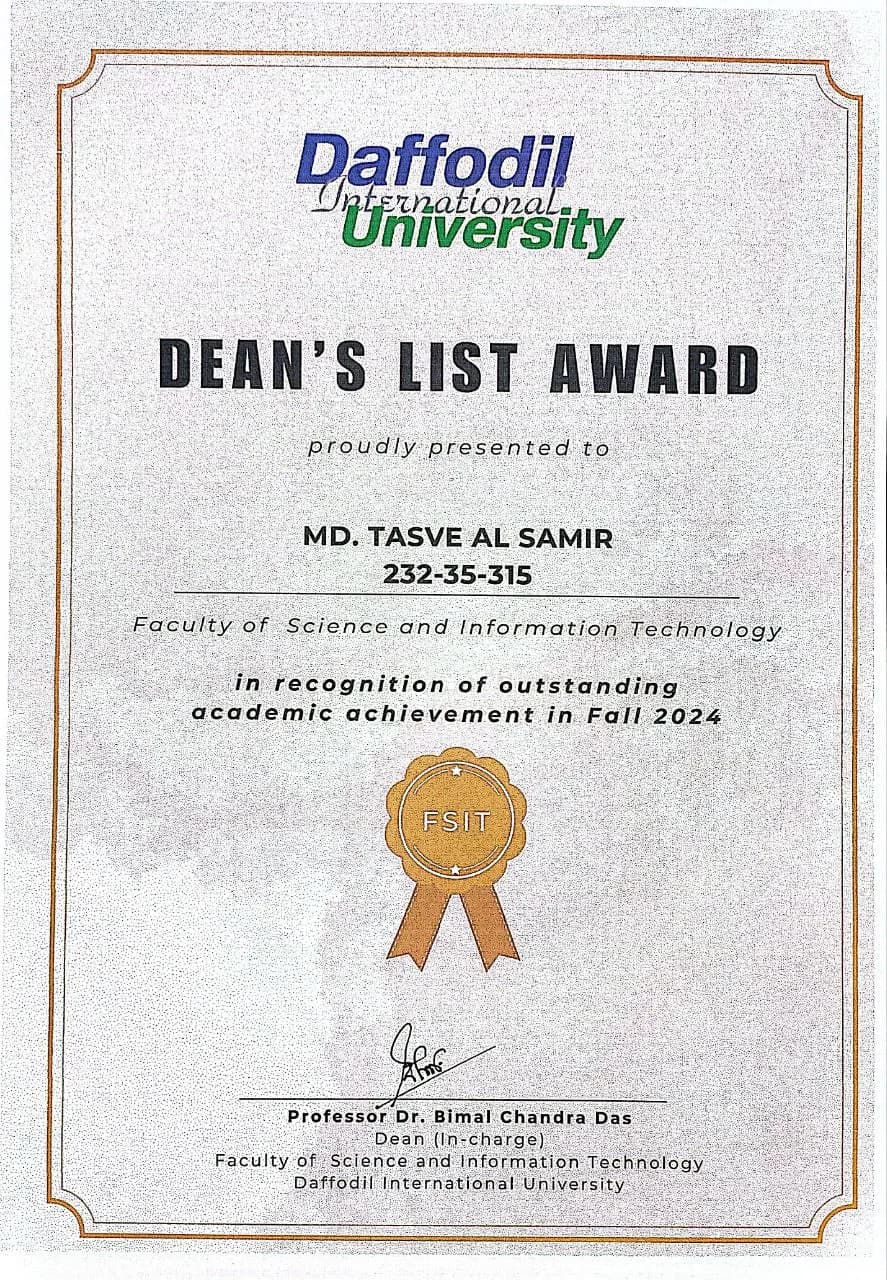 Dean Award Fall